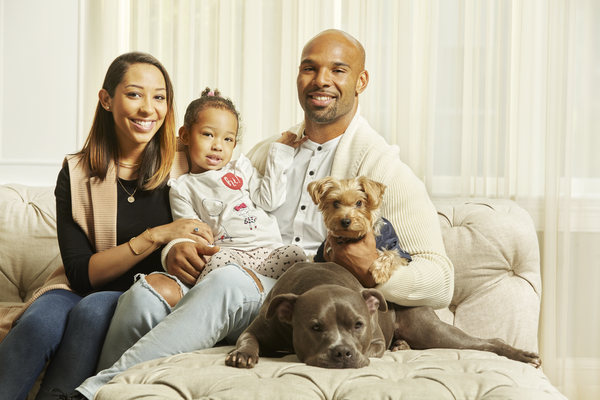 Matt Forte with his family