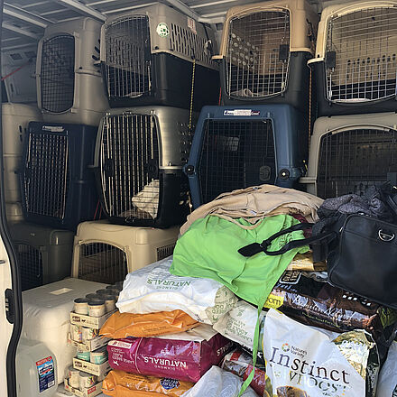 Hurricane Michael supplies square